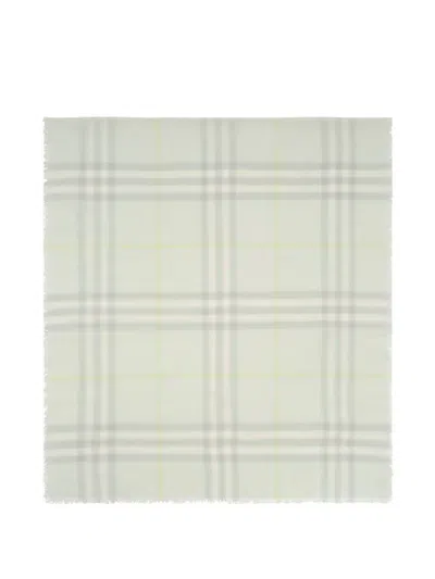 Burberry Wide Check Wool Scarf In Multi