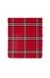 Burberry Wide Check Wool Scarf In Post Red