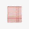Burberry Wide Check Wool Scarf In Sugar