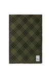 Shop Burberry Wide Check Wool Silk Scarf
