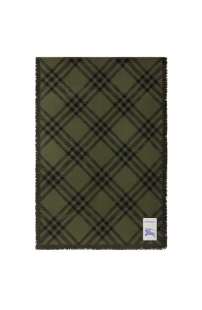 BURBERRY BURBERRY WIDE CHECK WOOL SILK SCARF