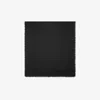 Burberry Wide Check Wool Silk Scarf In Black