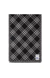 Burberry Checked Scarf In Black/calico