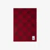 Burberry Wide Check Wool Silk Scarf In Burgundy