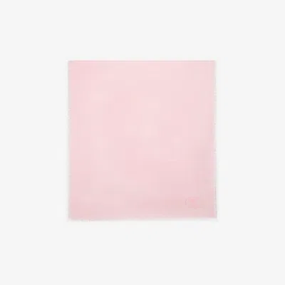 Burberry Wide Check Wool Silk Scarf In White