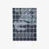 Burberry Wide Ekd Check Wool Silk Scarf In Blue