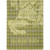 Burberry Wide Ekd Check Wool Silk Scarf In Green