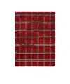 Burberry Wide Ekd Check Wool Silk Scarf In Red