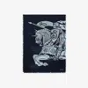 Burberry Wide Ekd Wool Scarf In Bank