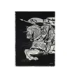 Burberry Wide Ekd Wool Scarf In Black/calico