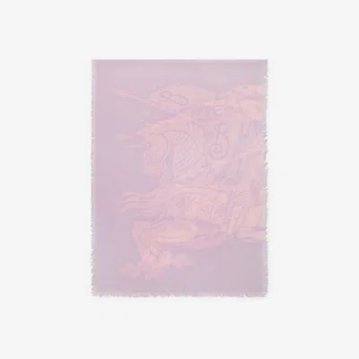Burberry Wide Ekd Wool Scarf In Fondant