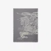 Burberry Wide Ekd Wool Scarf In Mist