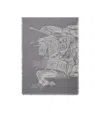 Burberry Wide Ekd Wool Scarf In Mist