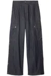 Burberry Denim Cargo Trousers In Multicolor
