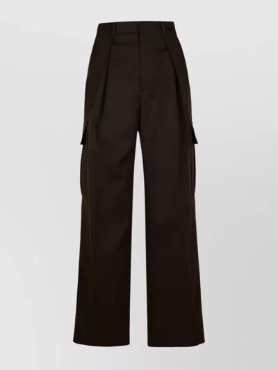 BURBERRY WIDE LEG CARGO PANTS WITH HIGH WAIST