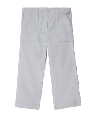 Burberry Wide-leg Casual Pants In Gray