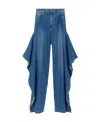 Burberry Denim Wide-leg Jeans In Blue