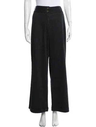 Pre-owned Burberry Wide Leg Pants In Black