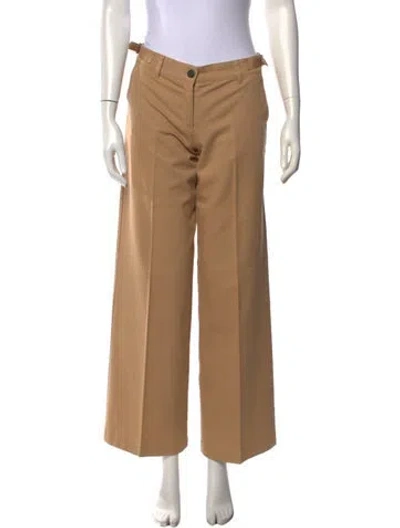 Pre-owned Burberry Wide Leg Pants In Brown
