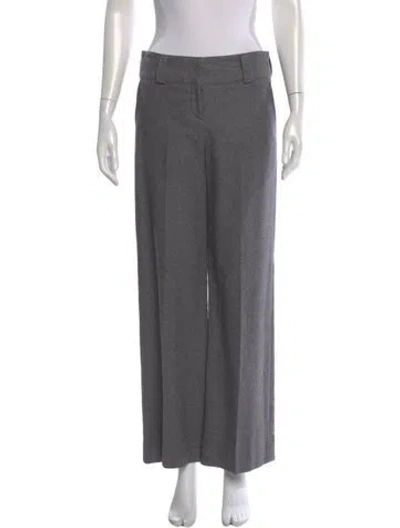Pre-owned Burberry Wide Leg Pants In Gray