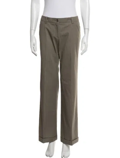 Pre-owned Burberry Wide Leg Pants In Gray