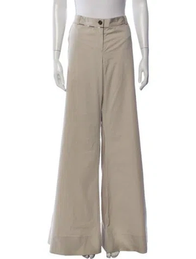 Pre-owned Burberry Wide Leg Pants In Neutrals