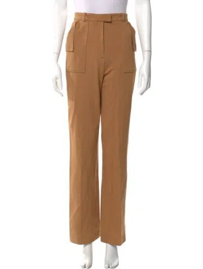 Pre-owned Burberry Wide Leg Pants In Orange
