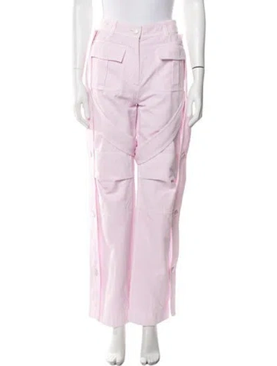 Pre-owned Burberry Wide Leg Pants In Pink