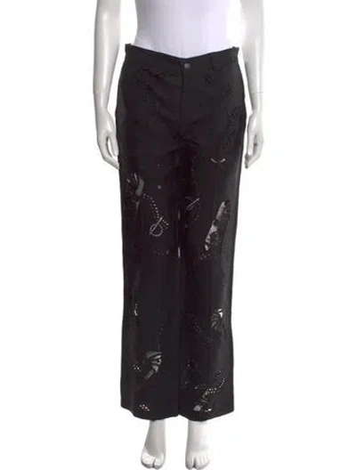 Pre-owned Burberry Wide Leg Pants W/ Tags In Black