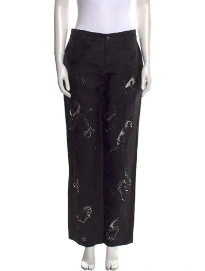 Pre-owned Burberry Wide Leg Pants W/ Tags In Black