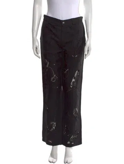 Pre-owned Burberry Wide Leg Pants W/ Tags In Black