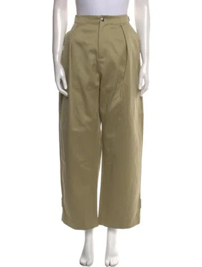 Pre-owned Burberry Wide Leg Pants W/ Tags In Green