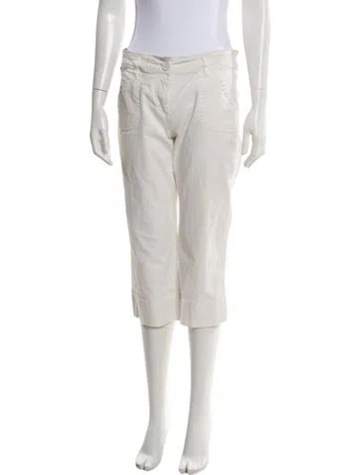 Pre-owned Burberry Wide Leg Pants In White