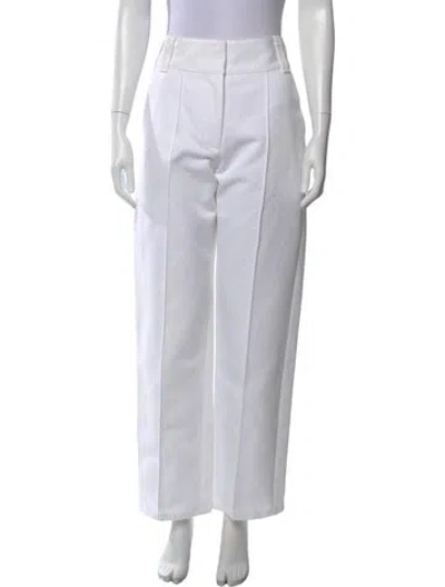 Pre-owned Burberry Wide Leg Pants In White