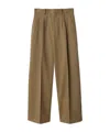 Burberry Wool Tailored Trousers In Brown
