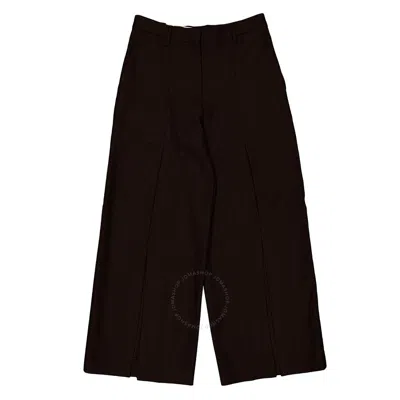 Burberry Wide-leg Slit-detail Trouser In Black