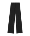 Burberry Pleated Wide-leg Wool Trousers In Black