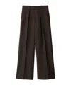 Burberry Pressed-crease Wool Tailored Trousers In Black