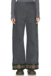Burberry Trousers In Cotton And Nylon In Cinder