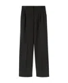 Burberry Wide-leg Wool Trousers In Black