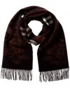 Burberry Wide Stormy Knight Cashmere Scarf In Brown