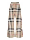 Burberry Vintage Check Wide Pants In Beige
