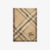 Burberry Wide Watercolour Check Silk Scarf In Brown