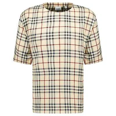 Pre-owned Burberry 'willesden' Check T-shirt Beige