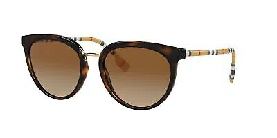 Pre-owned Burberry Willow Be 4316 Havana/brown Shaded 54/19/140 Women Sunglasses