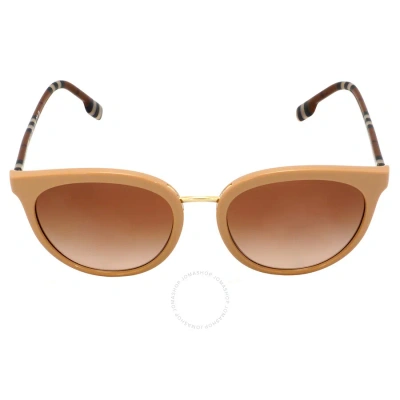 Burberry Willow Gradient Brown Phantos Ladies Sunglasses Be4316 400813 54 In Beige / Brown