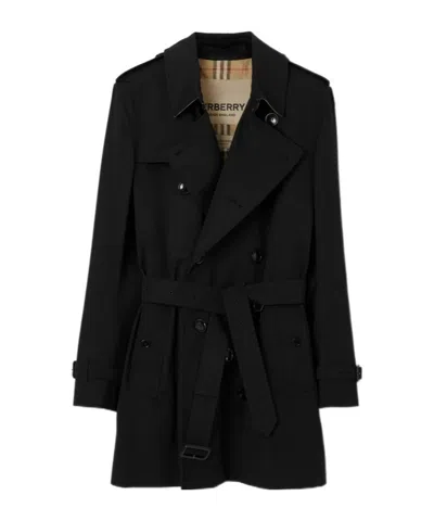 Burberry Wimbledon Belted Trench Coat In Black