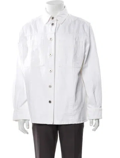 Pre-owned Burberry Windbreaker In White