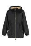 Burberry Windbreaker With Hood In Black