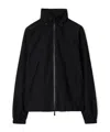 Burberry Logo Embossed Drawstring Jacket In Black
